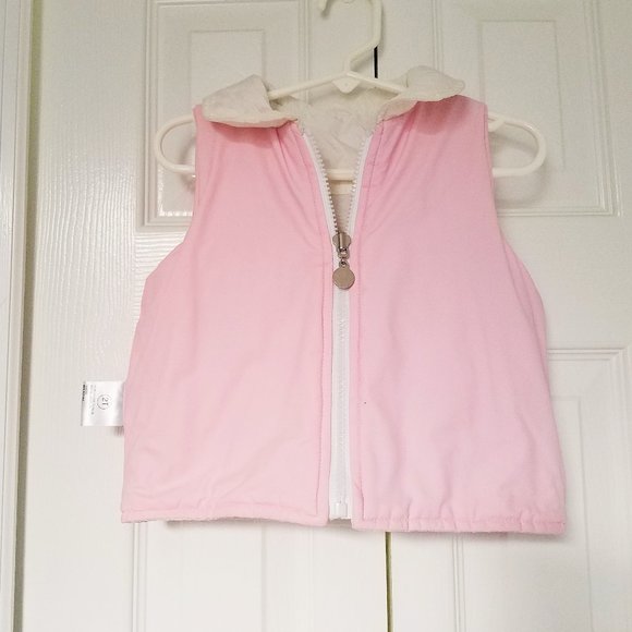 White Toddler Girl Two-Sided Vest 2T - Picture 3 of 7